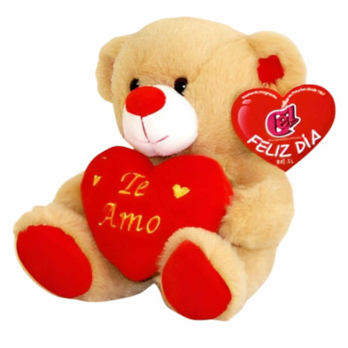 Oso de peluche marrón 17cm te amo