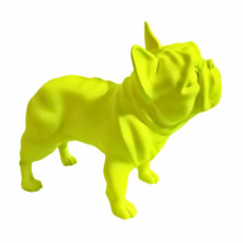 Imagen figura bulldog frances 22cm neon yellow juliani