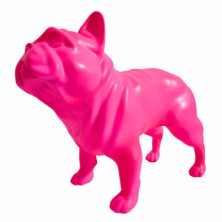 Imagen figura bulldog frances 22cm neon pink juliani
