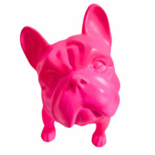 imagen 1 de figura bulldog frances 22cm neon pink juliani