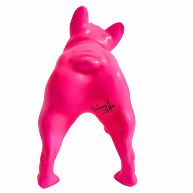 imagen 2 de figura bulldog frances 22cm neon pink juliani