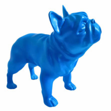 Imagen figura bulldog frances 22cm neon blue juliani