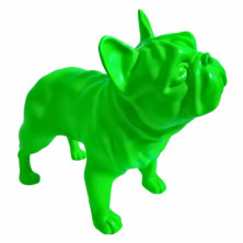 Imagen figura bulldog frances 30cm neon green juliani