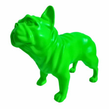 imagen 1 de figura bulldog frances 30cm neon green juliani