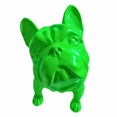 imagen 2 de figura bulldog frances 30cm neon green juliani