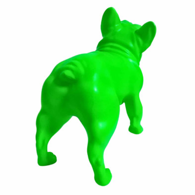 imagen 3 de figura bulldog frances 30cm neon green juliani
