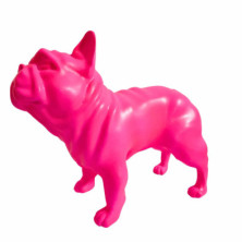 Imagen figura bulldog frances 30cm neon pink juliani