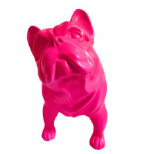 imagen 1 de figura bulldog frances 30cm neon pink juliani