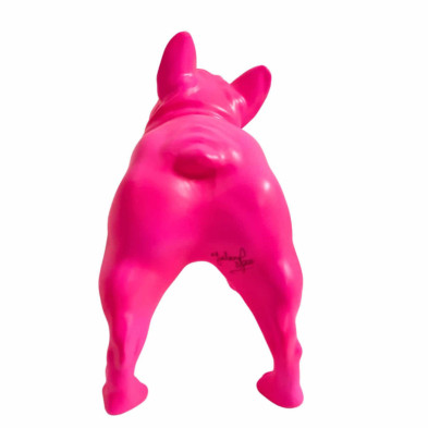 imagen 3 de figura bulldog frances 30cm neon pink juliani