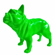 Imagen figura bulldog frances 22cm neon green juliani