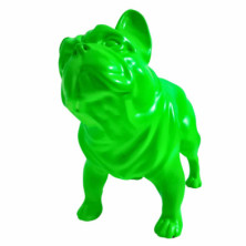imagen 2 de figura bulldog frances 22cm neon green juliani