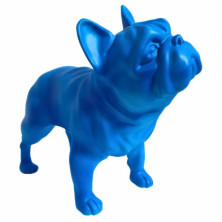 Imagen figura bulldog frances 30cm neon blue juliani