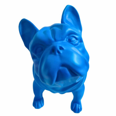 imagen 2 de figura bulldog frances 30cm neon blue juliani