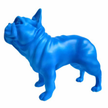 imagen 4 de figura bulldog frances 30cm neon blue juliani