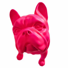 imagen 1 de figura bulldog frances 47cm neon pink julian