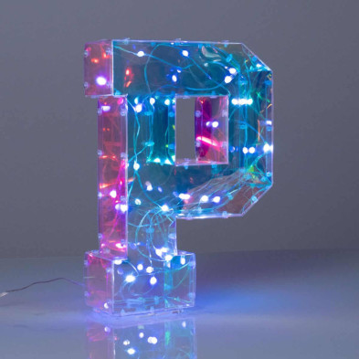 imagen 1 de lámpara letra p iluminada + hub usb