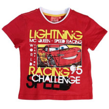 Imagen camiseta niño cars roja