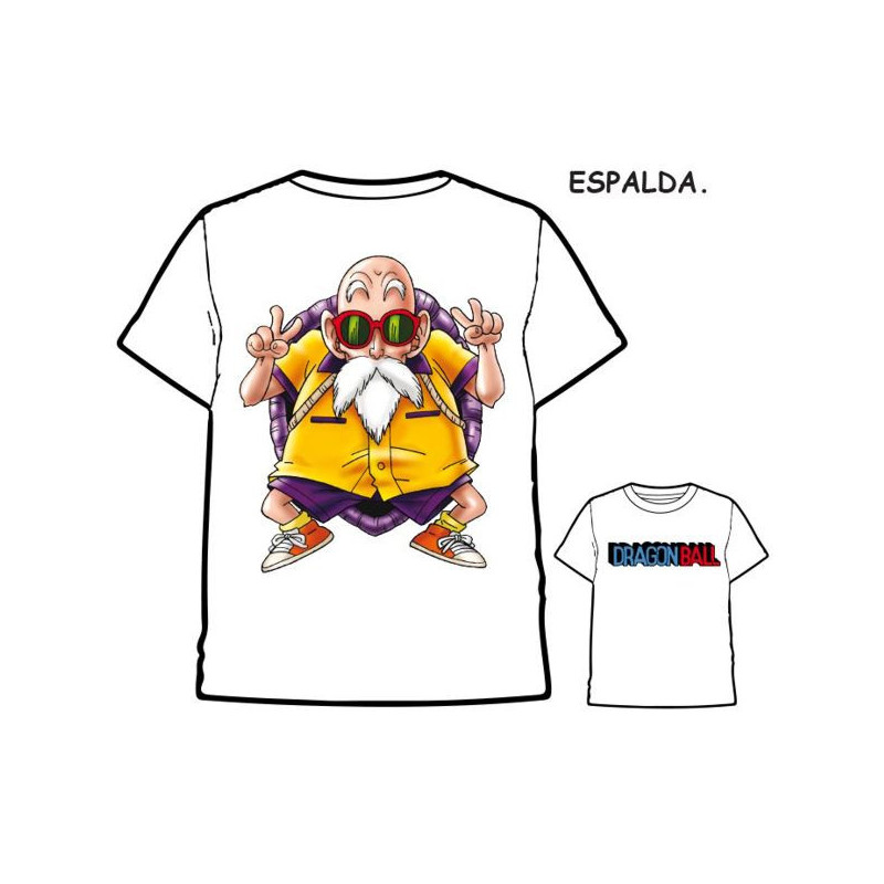 Camiseta Maestro Roshi Dragon Ball Blanca Dise o Exclusivo de un cono de la Serie hipergol