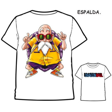 Camiseta Maestro Roshi Dragon Ball Blanca Diseno Exclusivo de un Icono de la Serie hipergol