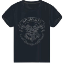 Imagen camiseta harry potter hogwarts negra