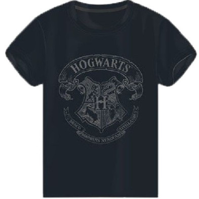 Imagen CAMISETA HARRY POTTER HOGWARTS NEGRA TALLA M