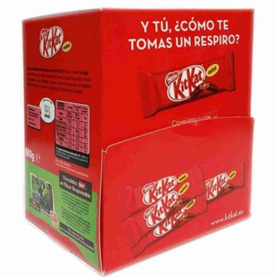 Barrita Mini Kit Kat partida mostrando el barquillo interior