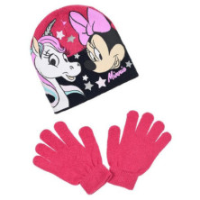 Imagen pack gorro y guantes rosa minnie y unicornio