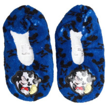PANTUFLAS MICKEY MOUSE AZUL CON TOPOS