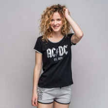 Imagen 4 de PIJAMA CORTO SINGLE JERSEY ACDC TALLA M