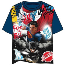 Imagen camiseta batman v superman azul marino