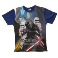 Imagen camiseta niño star wars first order azul