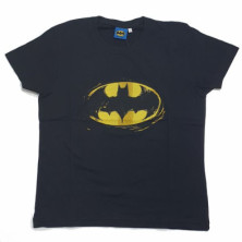CAMISETA NIÑO BATMAN LOGO NEGRA