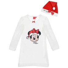 CAMISÓN BLANCO Y GORRO NAVIDAD MINNIE MOUSE