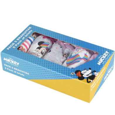 Imagen 1 de PACK BRAGUITAS 5 PIEZAS MINNIE MOUSE T. 02/03