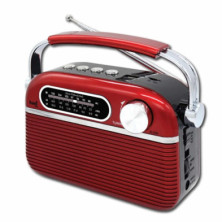 Imagen radio vintage rojo 3 bandas sami