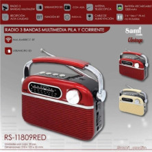 imagen 1 de radio vintage rojo 3 bandas sami