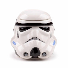 Imagen frontal taza de cerámica casco soldado imperial stormtroop