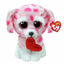 Imagen peluche beanie boos perro rory corazón 15cm ty