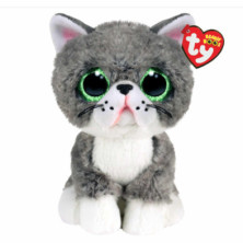 PELUCHE BEANIE BOOS GATO FERGUS GRIS 15CM TY