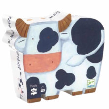 Imagen puzle silueta las vacas 24 piezas djeco