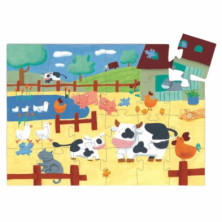 imagen 1 de puzle silueta las vacas 24 piezas djeco