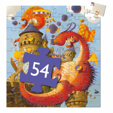 imagen 1 de puzle silueta valiant y el dragón djeco