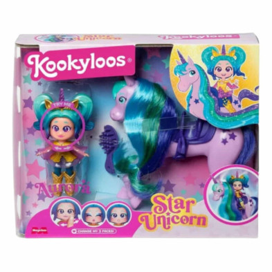 imagen 1 de muñeca con unicornio kookyloos star unicorn