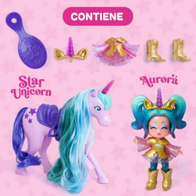 imagen 2 de muñeca con unicornio kookyloos star unicorn