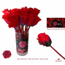 imagen 4 de rosas rojas prime expositor de 24 boligrafos