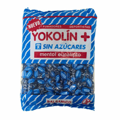 imagen 1 de caramelo yokolin mentol + bolsa 1kg 300u sin azúca