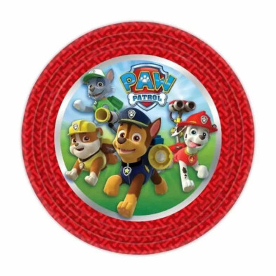 Imagen plato patrulla canina 18cm set 8 unidades Imagen plato patrulla canina 18cm set 8 unidades