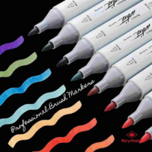 imagen 3 de estuche profesional 60 rotuladores brush markers