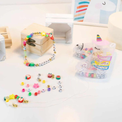 imagen 2 de set de pulseras fruta unicornio abalorios nice