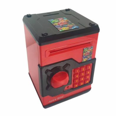 imagen 3 de hucha caja fuerte roja emoji